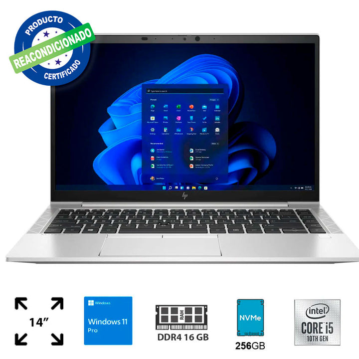 HP ELITEBOOK 840-G7 - PANTALLA DE 14", INTEL I5, 16 GB DE RAM, 256 GB REACONDICIONADO