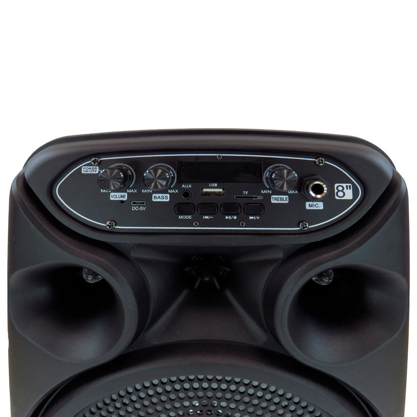 LINKBITS BAFLE 8 PULGADAS BLUETOOTH CON MICROFONO ALAMBRICO