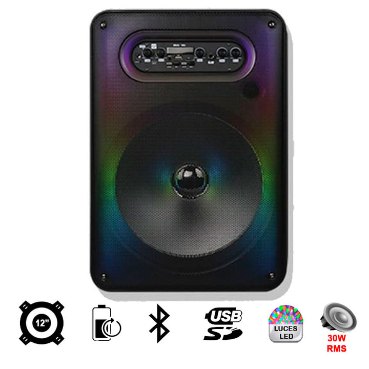 LINKBITS BAFLE 12" RECARGABLE BLUETOOTH RADIO FM USB