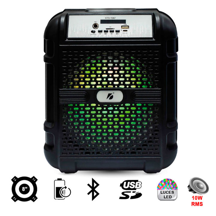 LINKBITS BAFLE 8" RECARGABLE RADIO FM USB