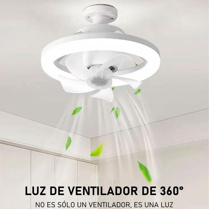 TIANLAI LAMPARA LED CON VENTILADOR 11" 3 TONOS DE LUZ 3 VELOCIDADES