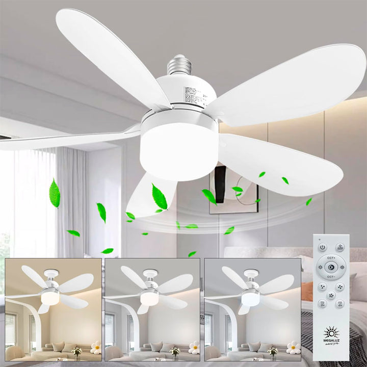 TIANLAI LAMPARA LED CON VENTILADOR 5 ASPAS