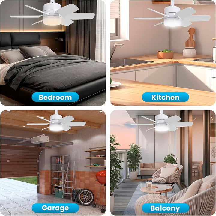 TIANLAI LÁMPARA CON VENTILADOR 3 VELOCIDADES, ASPAS DESMONTABLES