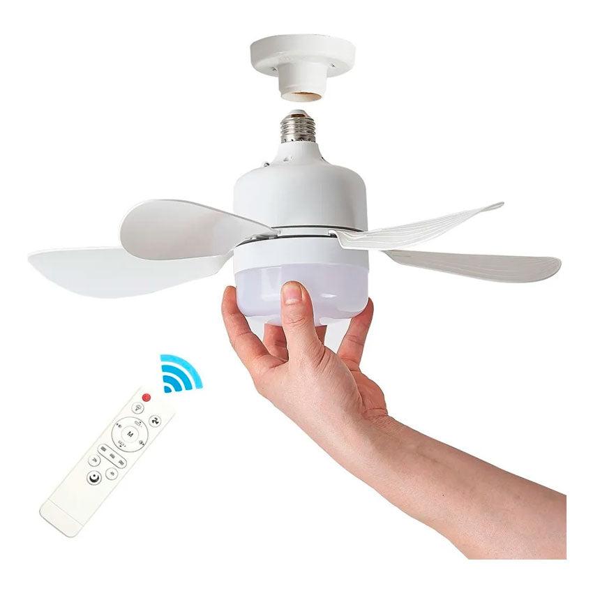 TIANLAI LÁMPARA CON VENTILADOR 3 VELOCIDADES, ASPAS DESMONTABLES