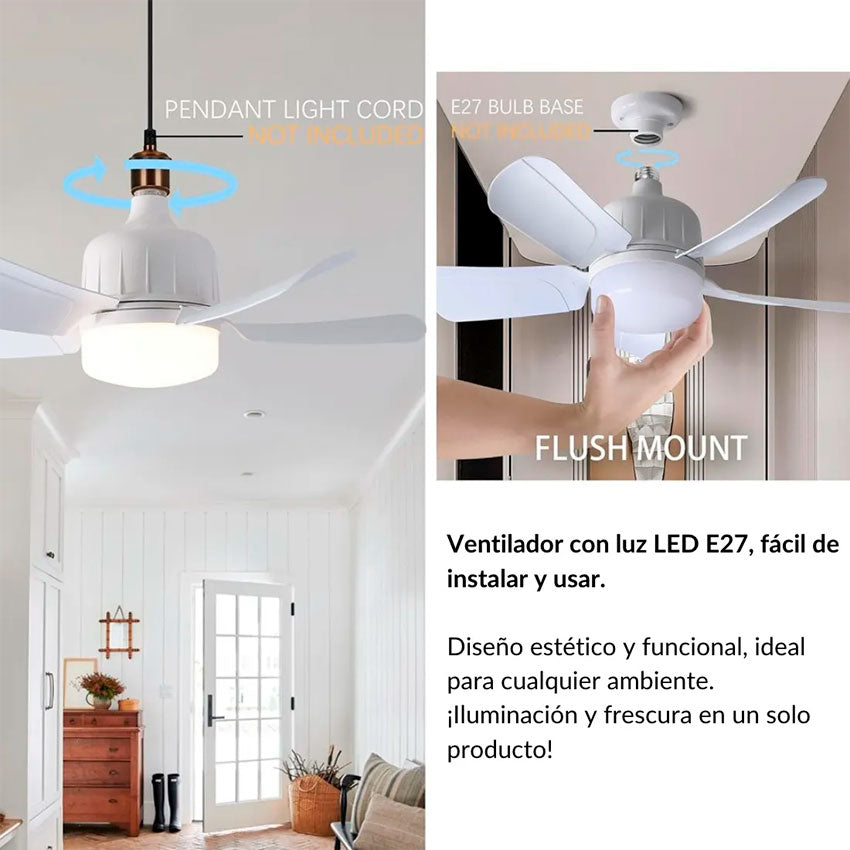 TIANLAI VENTILADOR CON LÁMPARA INTEGRADA