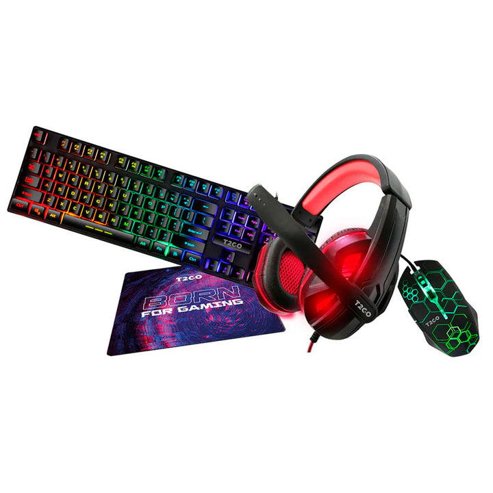 TECLADO Y MOUSE, MOUSE PAD Y AUDIFONOS STF