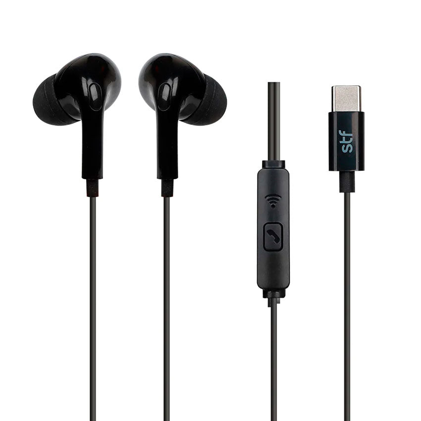 STF AUDIFONOS TIPO C NEGRO