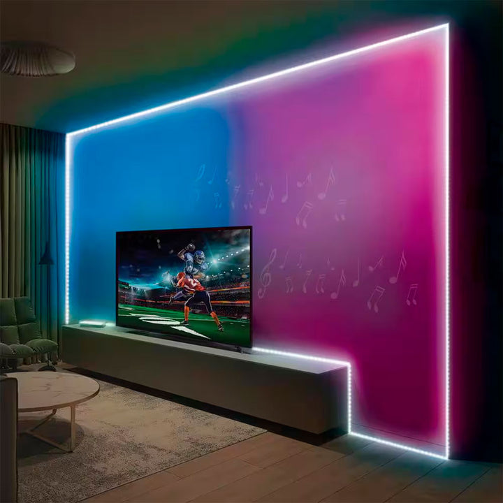 TIRA LUCES LED RGB+IC REACTIVA AL SONIDO MONSTER 5 MT