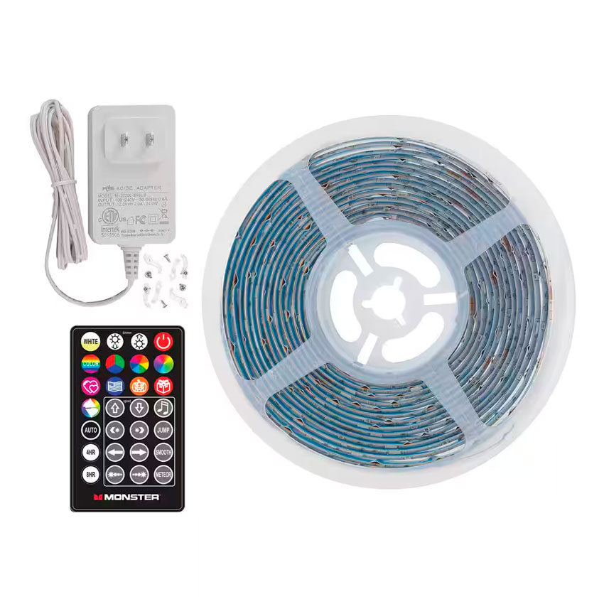 TIRA LUCES LED RGB+IC REACTIVA AL SONIDO MONSTER 5 MT