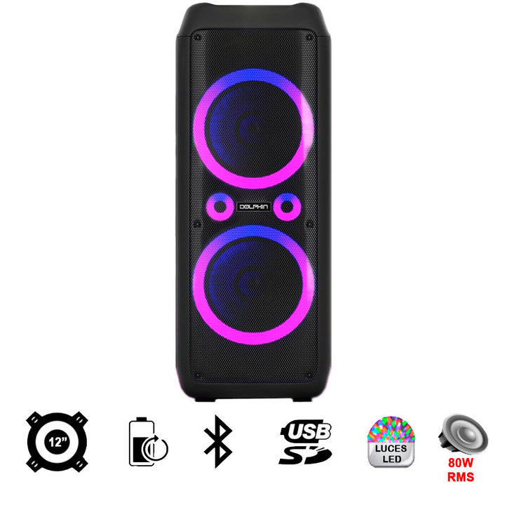 BAFLE DOLPHIN 2X12" RECARGABLE