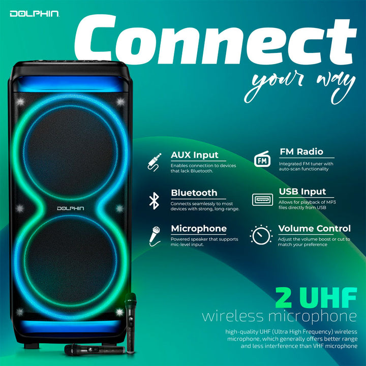 BAFLE AUDIOBOX 2X12" RECARGABLE