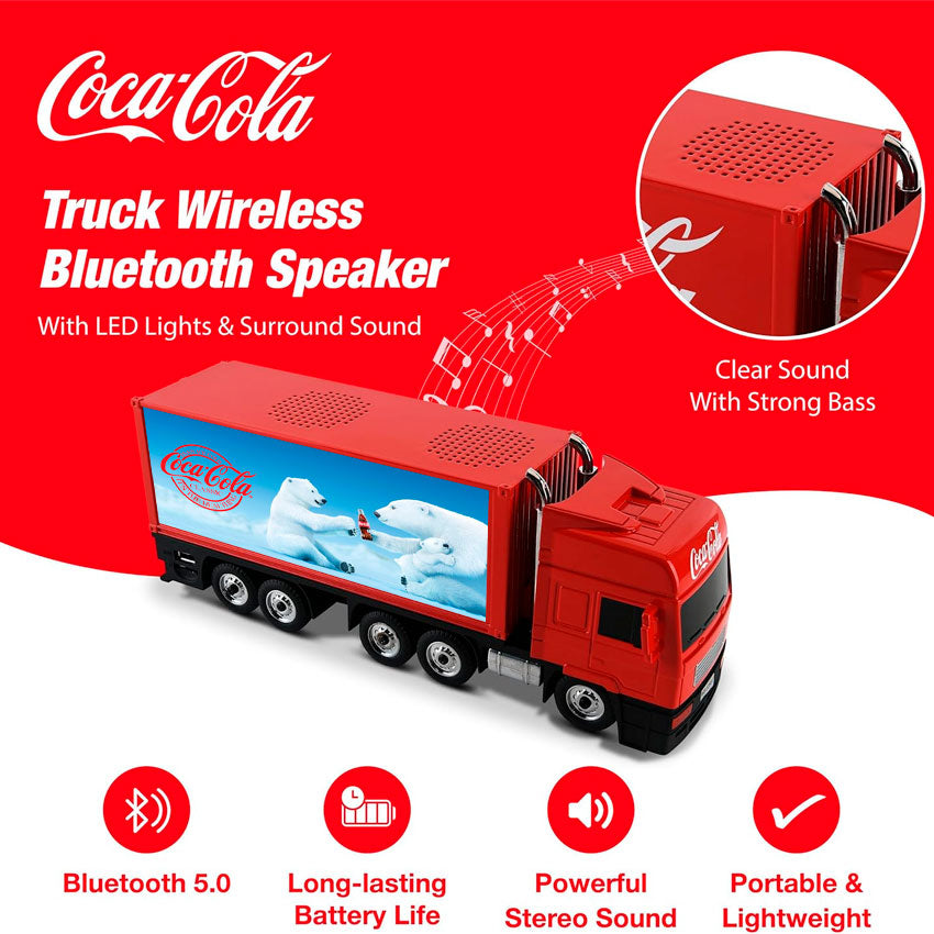 COCA-COLA BOCINA BLUETOOTH TRUCK OSO POLAR