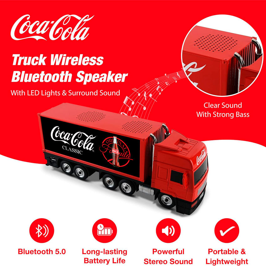 COCA-COLA BOCINA BLUETOOTH TRUCK ORIGINAL FORMULA