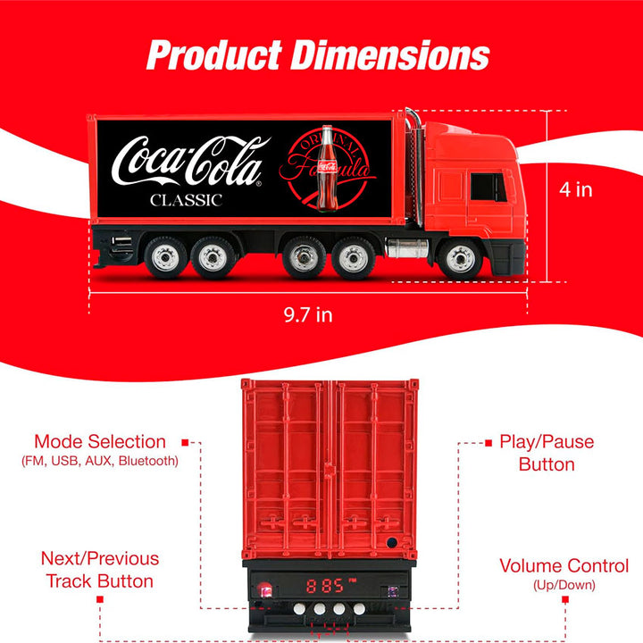 COCA-COLA BOCINA BLUETOOTH TRUCK ORIGINAL FORMULA