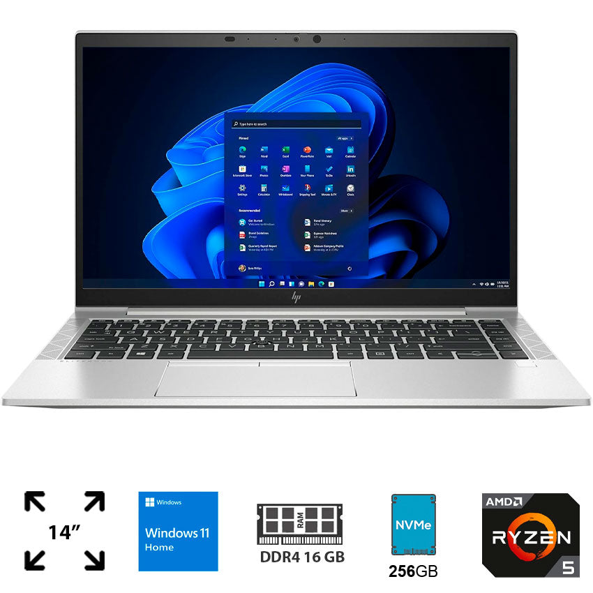 LAPTOP HP 14" 16 GB RAM, 256 GB SSD, RYZEN 5 PRO , W11