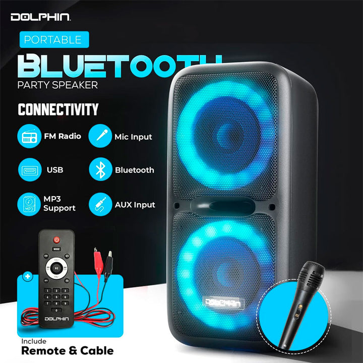 DOLPHIN BAFLE 2X12 PULGADAS 3,600 WATTS BLUETOOTH