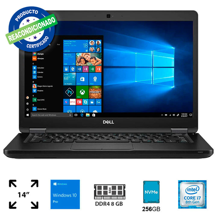 DELL LAPTOP 14" 8 GB RAM, 256 GB SSD PROCESADOR CORE I5 REACONDICIONADO