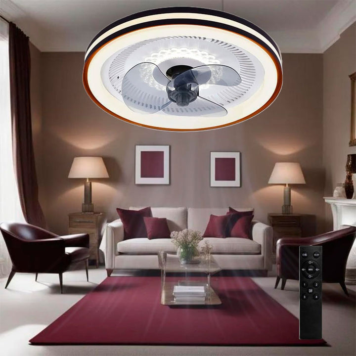 MEGALUZ VENTILADOR CON LUZ LED 12" POTENTE, EFICIENTE Y CON ESTILO