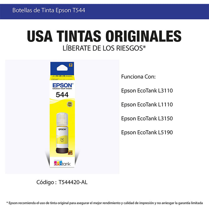 EPSON CARTUCHO DE TINTA T544120-AL AMARILLO