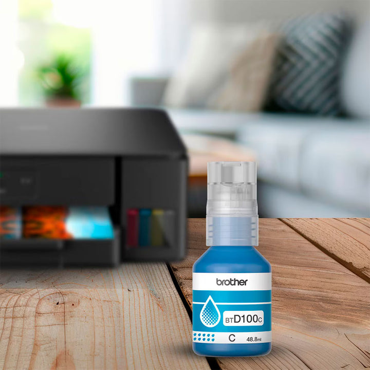 BROTHER BOTELLA DE TINTA CYAN BTD100C INKBENEFIT TANK ULTRA ALTO RENDIMIENTO