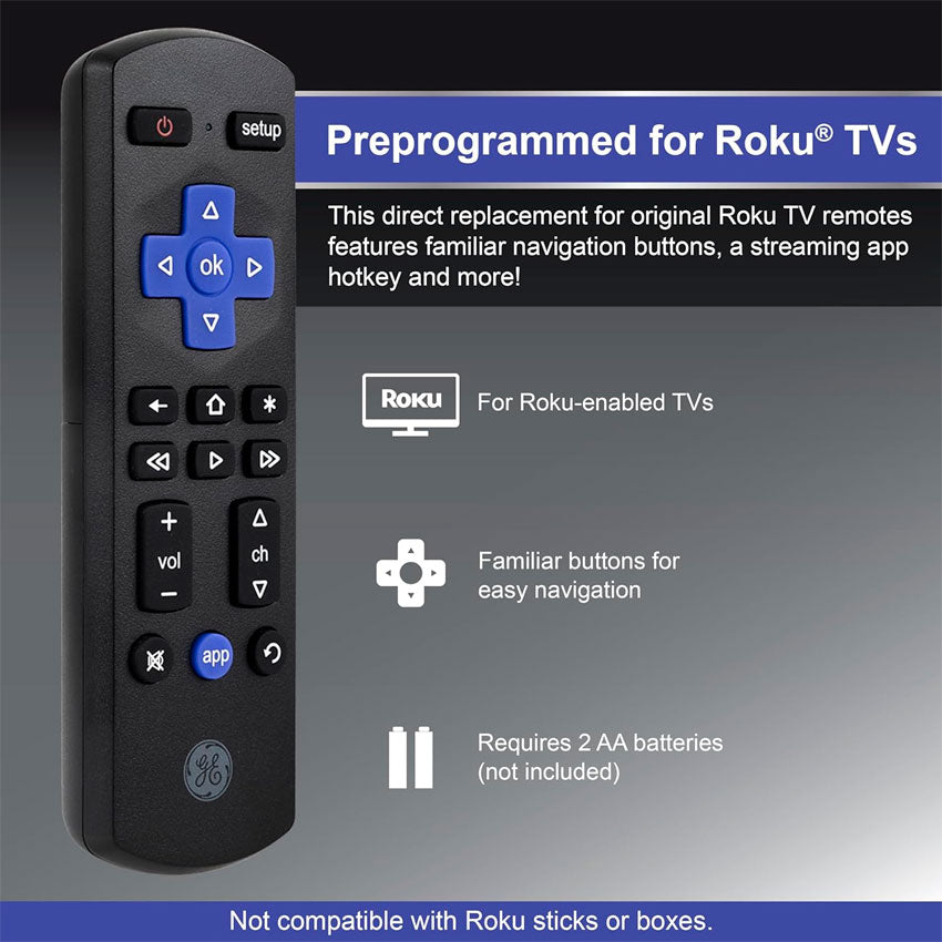 GE CONTROL REMOTO PARA TV ROKU