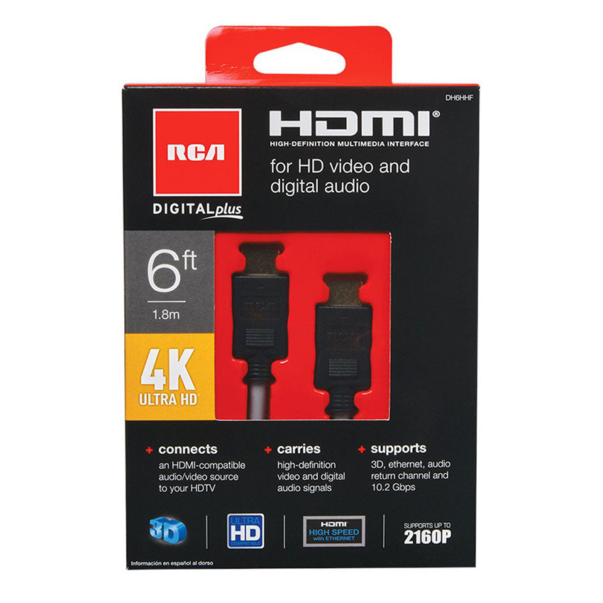 RCA CABLE HDMI 6 FT. 4K ULTRA HD