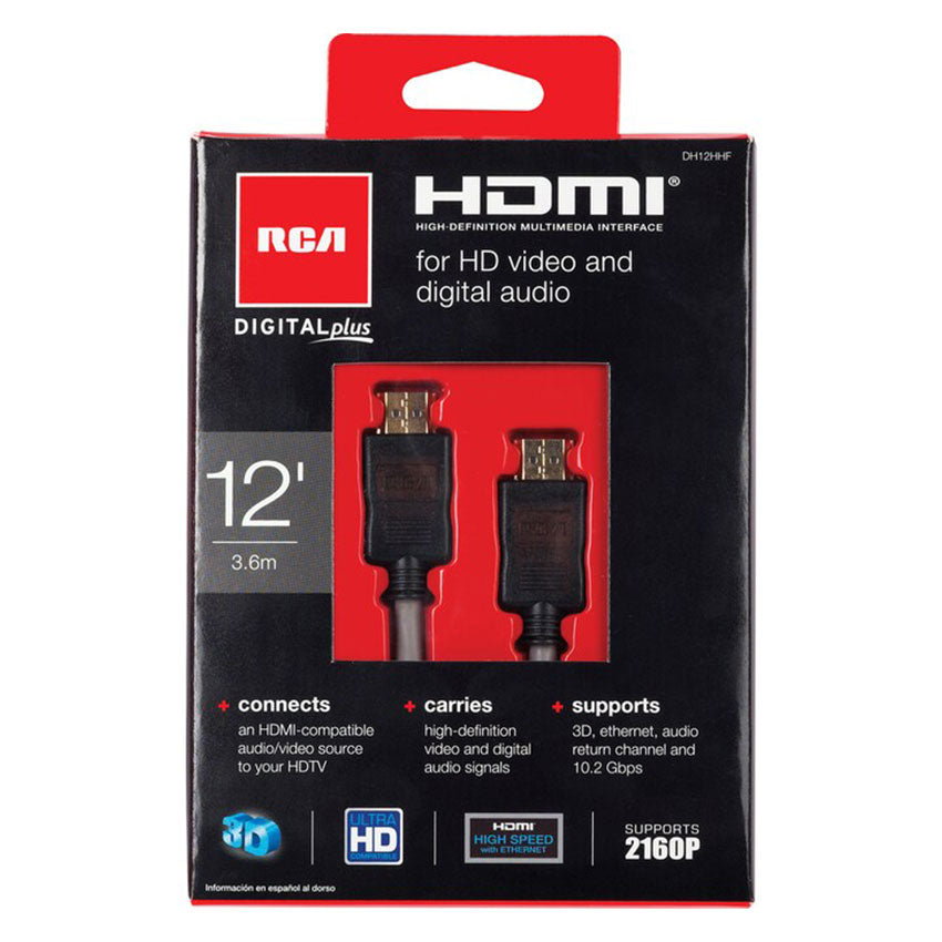 RCA CABLE HDMI 12 FT. 4K ULTRA HD