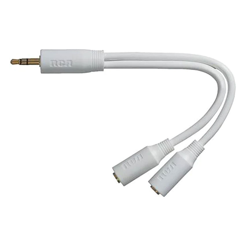 RCA CABLE Y 3.5MM PLUG A 3.5MM 2 JACK