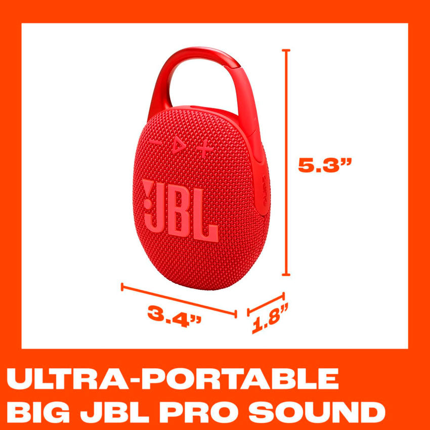 JBL BOCINA BLUETOOTH CLIP 5 ROJO