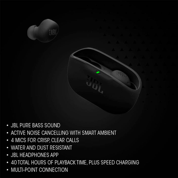 Jbl Audifonos True Wireless Vibe Buds 2 Color Blanco Sonido Potente y Cancelación de Ruido