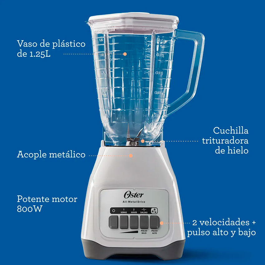 OSTER LICUADORA 2 VELOCIDADES VASO PLASTICO