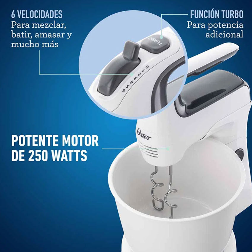 OSTER BATIDORA DE MANO Y PEDESTAL 6 VELOCIDADES