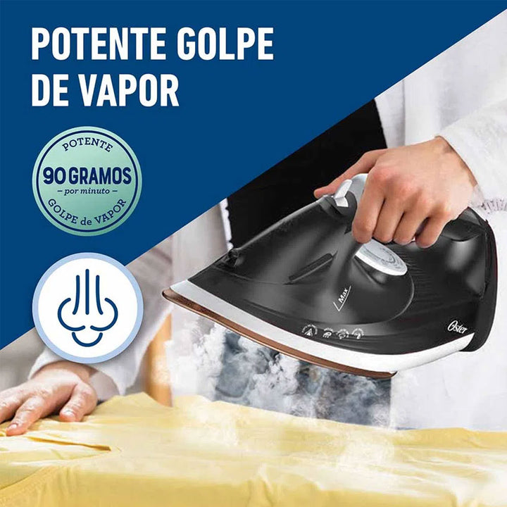 OSTER PLANCHA DE VAPOR GRIS