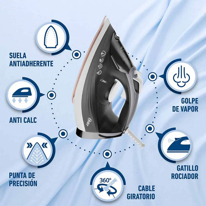 OSTER PLANCHA DE VAPOR GRIS