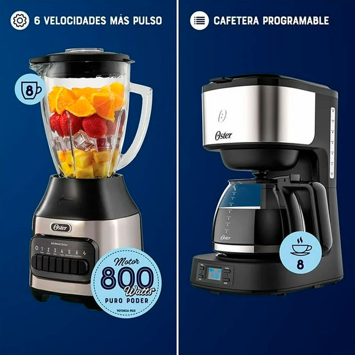 COMBO OSTER 4 ELEMENTOS LICUADORA, BATIDORA, CAFETERA, WAFLERA