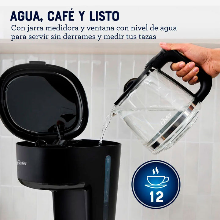 CAFETERA 12 TAZAS OSTER (BVSTDCS121B) NEGRA