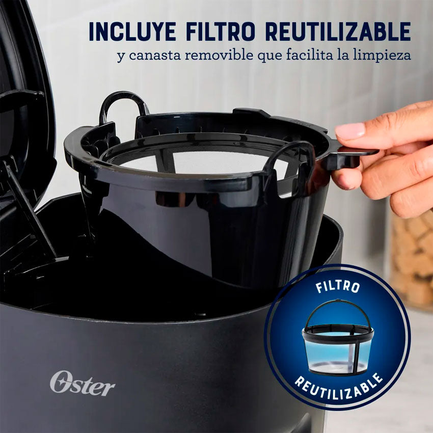 CAFETERA 12 TAZAS OSTER (BVSTDCS121B) NEGRA