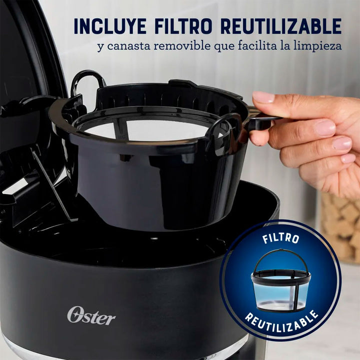 CAFETERA 12 TAZAS OSTER NEGRA (BVSTDCP121B)