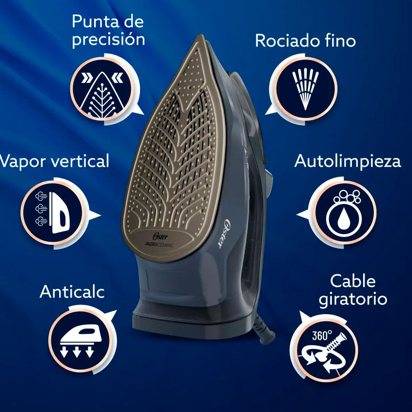 PLANCHA DE VAPOR OSTER (GCSTAC7002-013) NEGRA GRIS