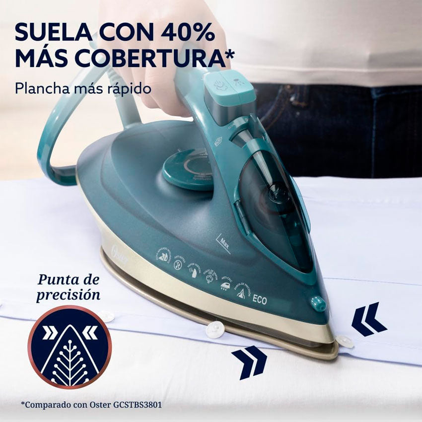 PLANCHA DE VAPOR OSTER AZUL VERDE