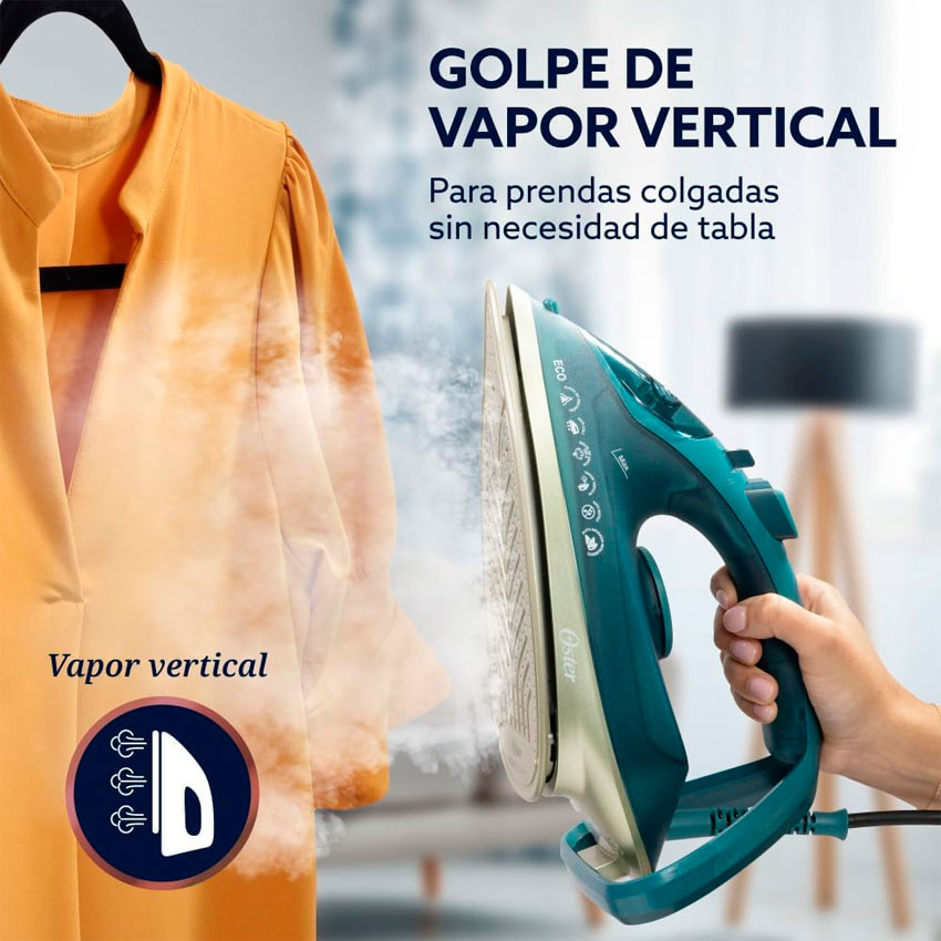 PLANCHA DE VAPOR OSTER AZUL VERDE
