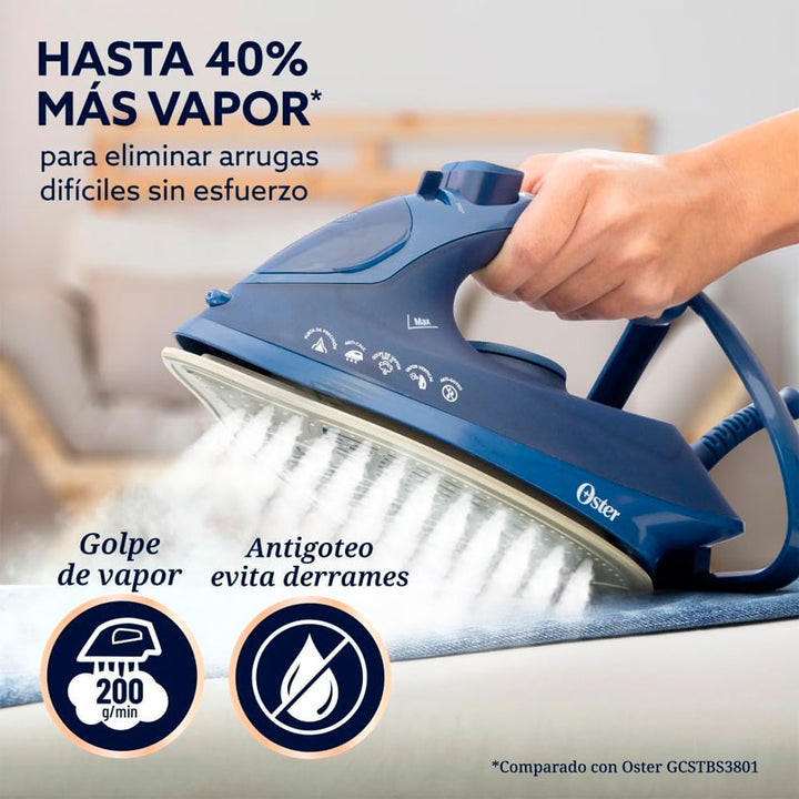 PLANCHA DE VAPOR OSTER AZUL