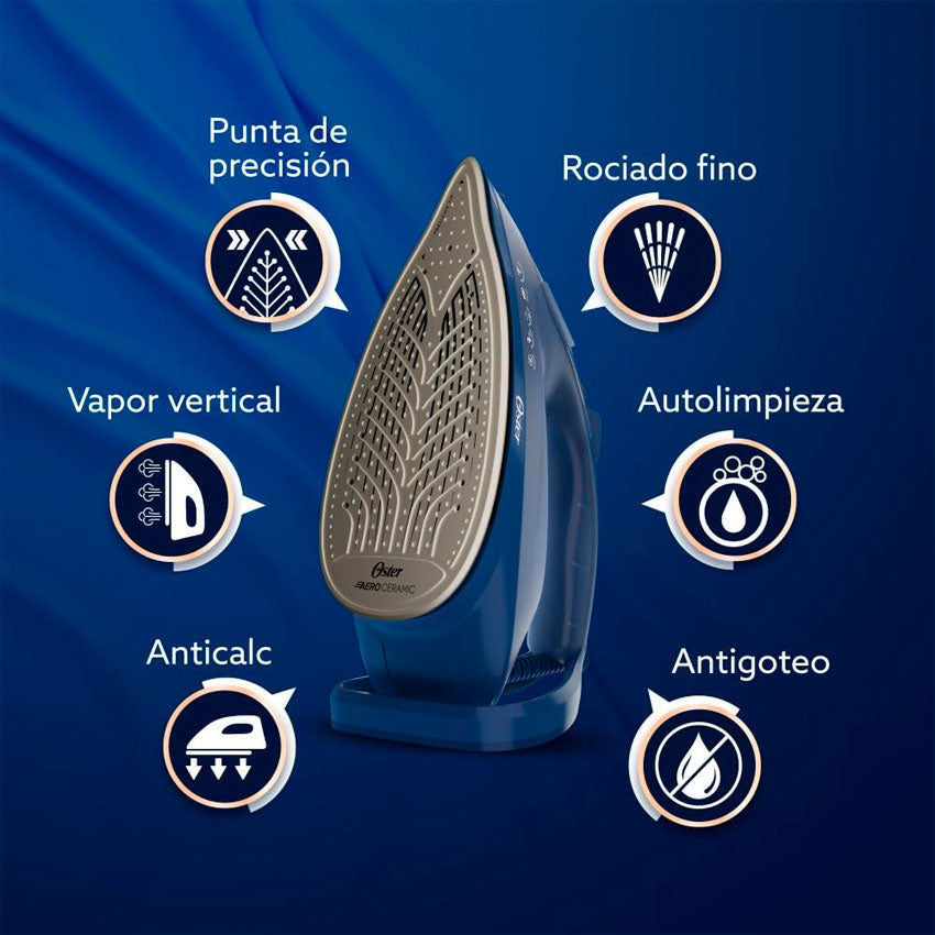 PLANCHA DE VAPOR OSTER AZUL
