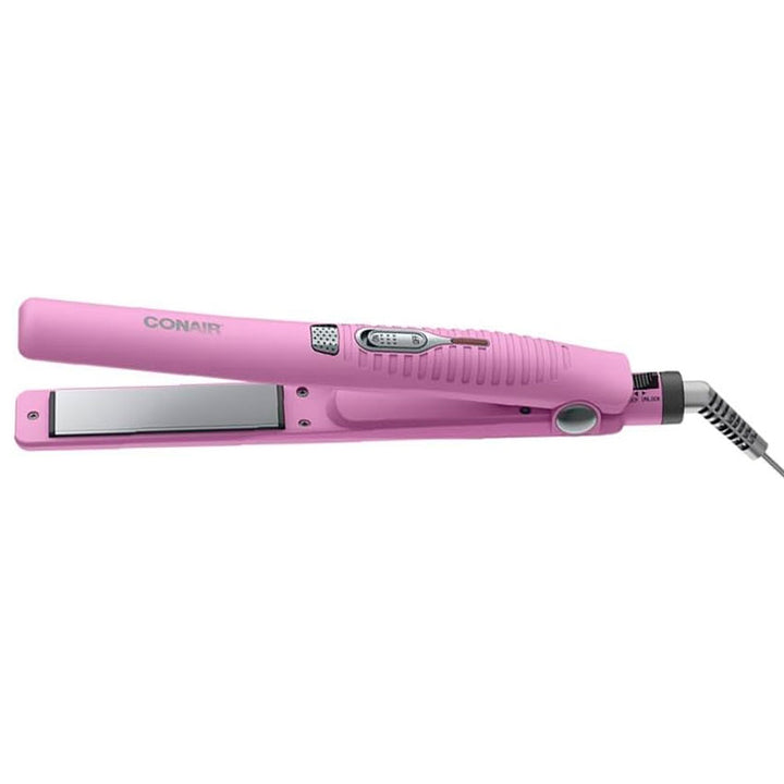 PLANCHA PARA CABELLO CONAIR CERAMICA ROSA CON NEGRO