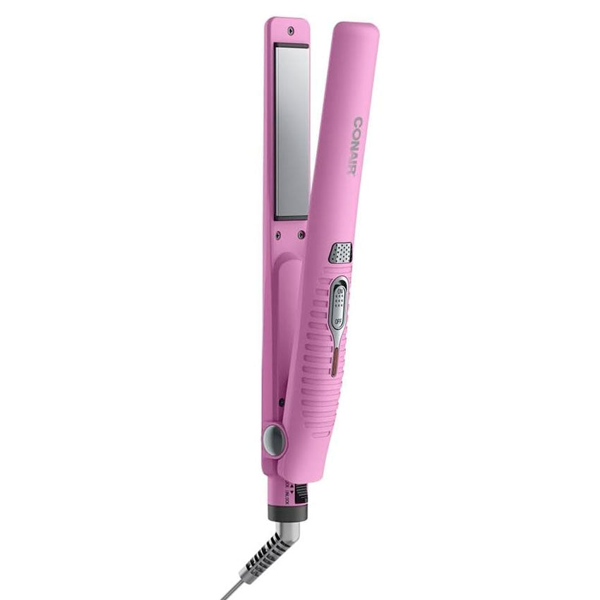 PLANCHA PARA CABELLO CONAIR CERAMICA ROSA CON NEGRO