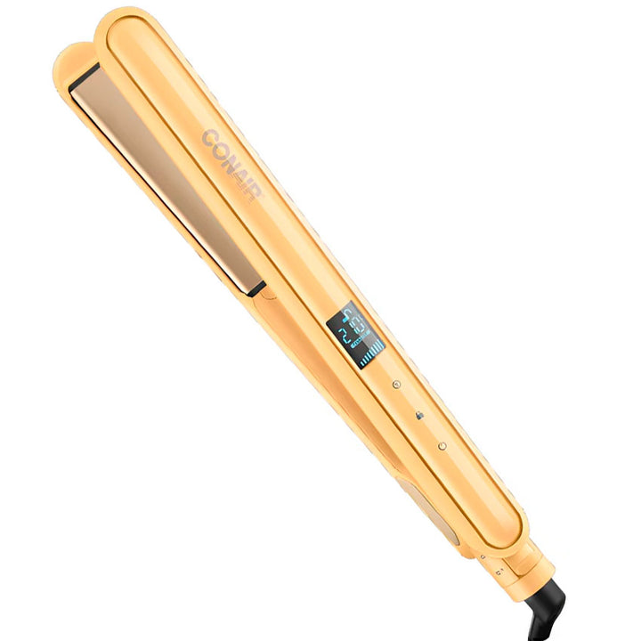 CONAIR PLANCHA ALACIADORA DOBLE CERAMICA AMARILLA
