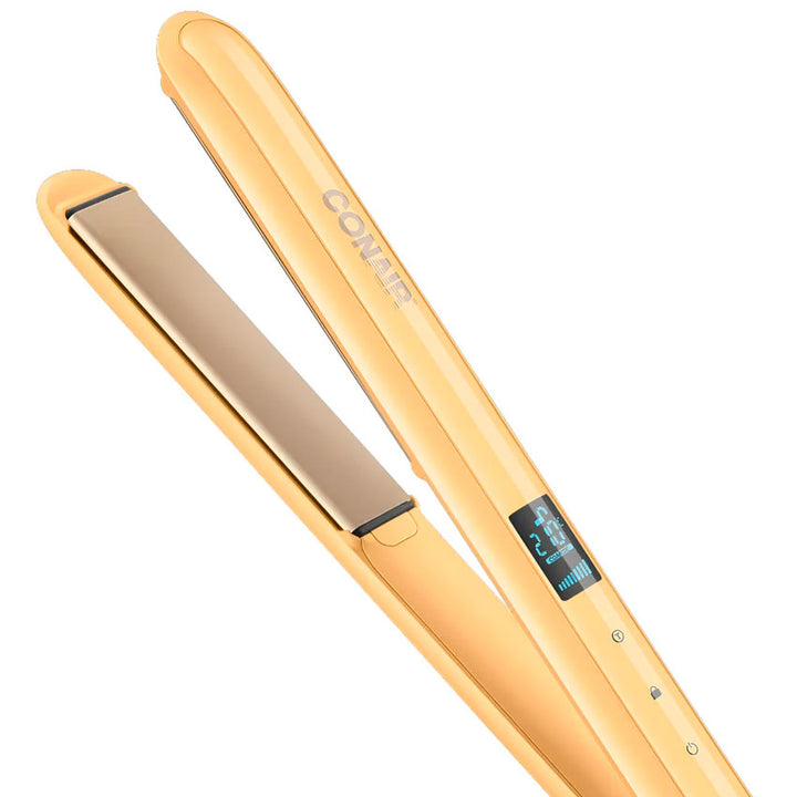CONAIR PLANCHA ALACIADORA DOBLE CERAMICA AMARILLA