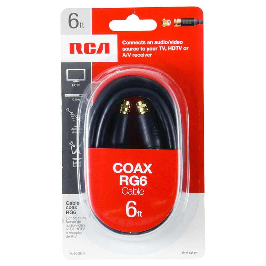 RCA CABLE COAXIAL 6 FT. RG6