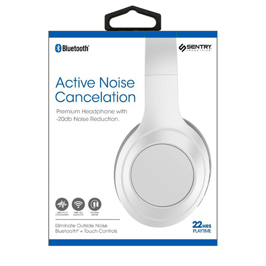 AUDIFONOS BLUETOOTH SENTRY ACTIVE NOISE CANCELATION BLANCO "G" (10)