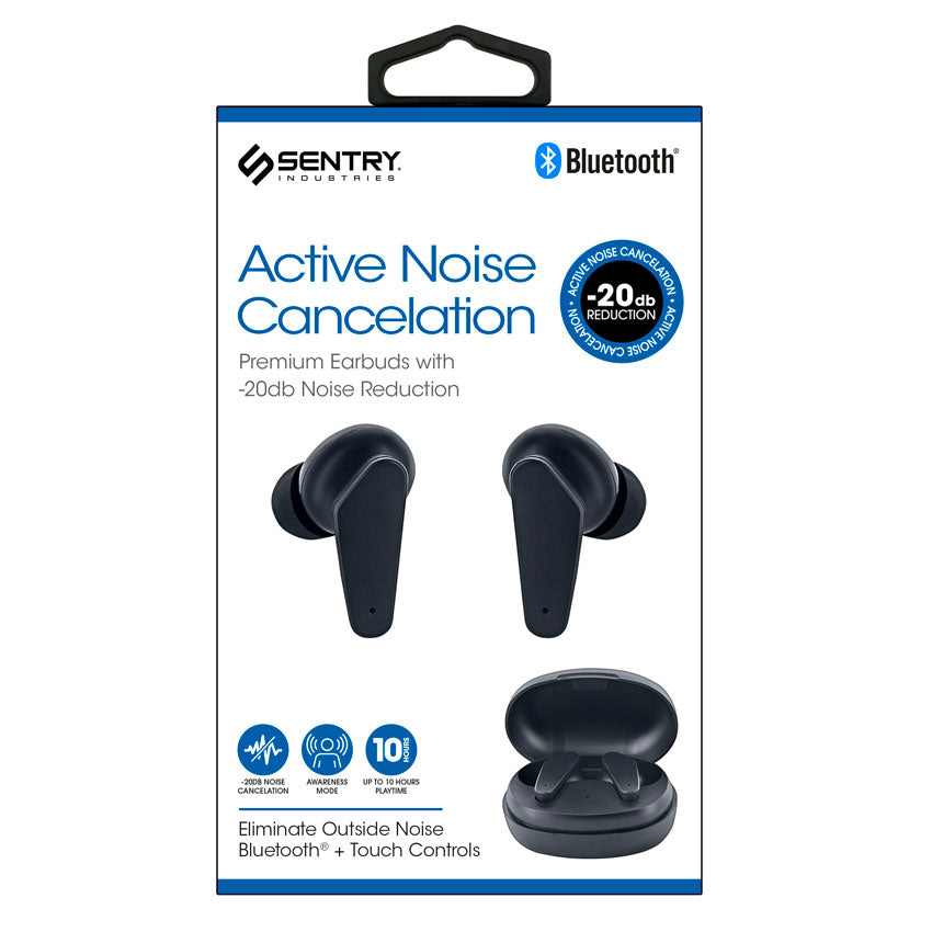 AUDIFONOS TRUE WIRELESS SENTRY ACTIVE NOISE CANCELATION NEGRO (18)